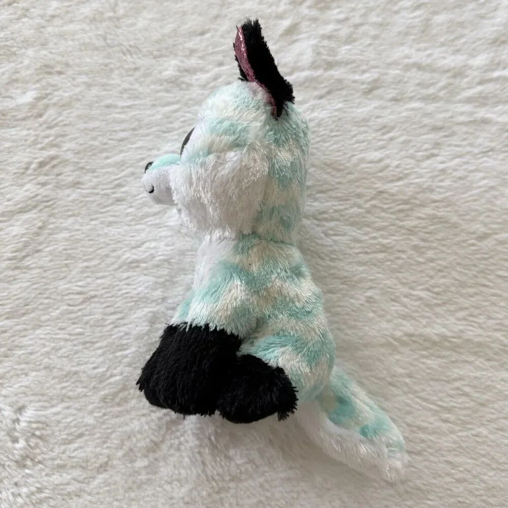 Ty Beanie Boos ATLAS the Aqua Chevron Fox Stuffed Animal Plush 6